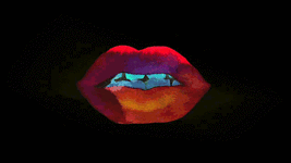 Gif animé bouche flash